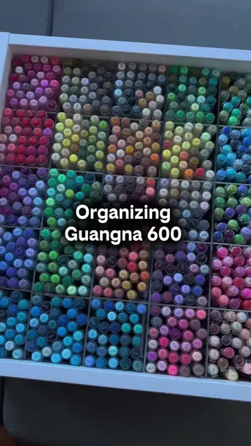 Warning: Loud 🤫 #organizing #acrylicmarkers #guangna #asmr #satysfying 