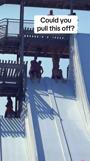 This is actually quite impressive! #waterpark #waterslides #athletic 