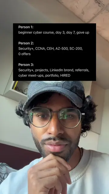 If you are trying to break into cybersecurity make sure you are doing the high r