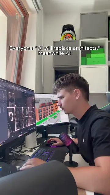 Architects are safe… for now. 💀😭 #fyp #architecture #architect #ai #render 