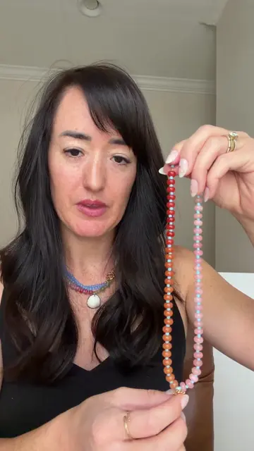 Sharing a step-by-step video of how I finish a beaded necklace ✨ There are many 