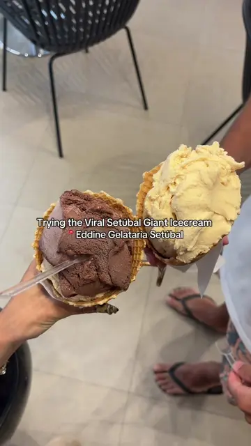 Viral Giant Icecream in Setúbal Portugal ⭐️🇵🇹 📍Eddine, baixa de Setúbal 2 sco