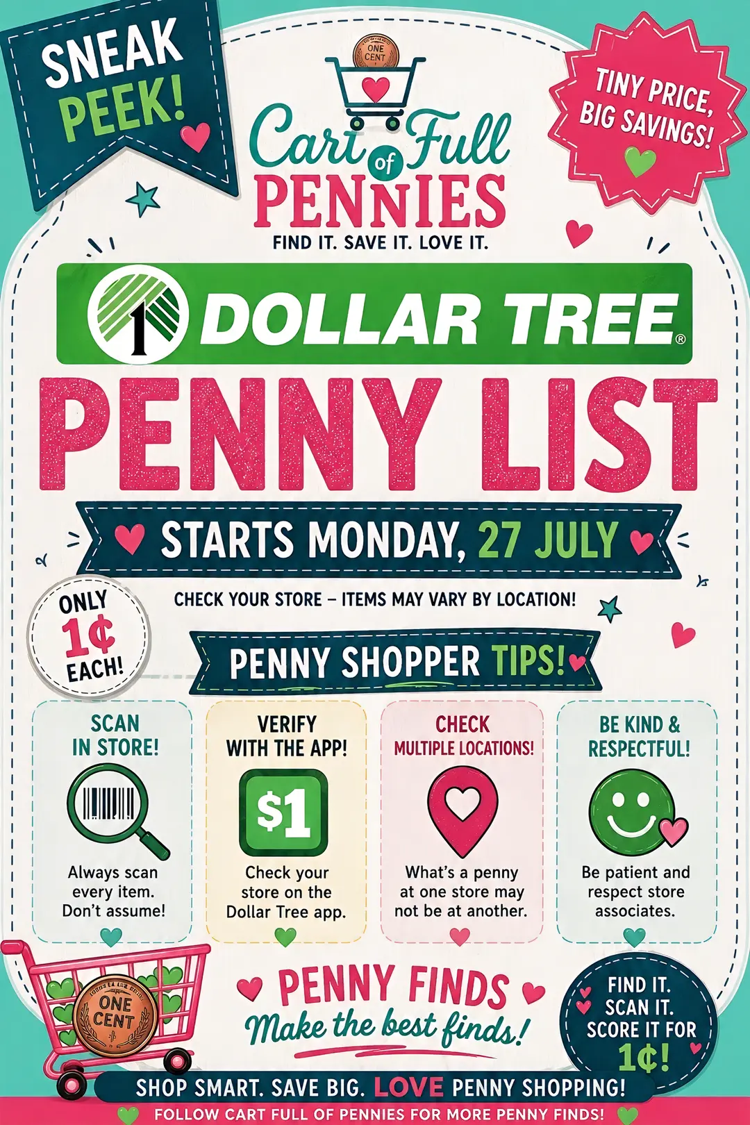 🚨👀 SNEAK PEEK ALERT! 👀🚨 It’s going to be an EPIC week for penny shoppers!  N