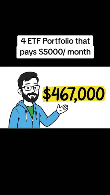 4 ETF Portfolio that pays $5000/month #finance #stockmarket #financialfreedom #D