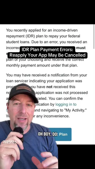 Student loan borrowers are getting IDR Plan error notices - and their applicatio