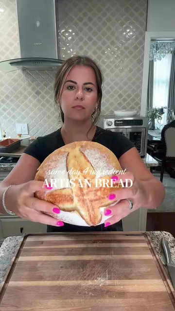 4 ingredients, same day artisan bread!  Recipe:  3.5 cups of all purpose flour 2