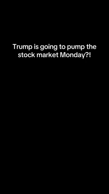 Trump might be trying to get a deal done the stock market might bounce back 👀📈