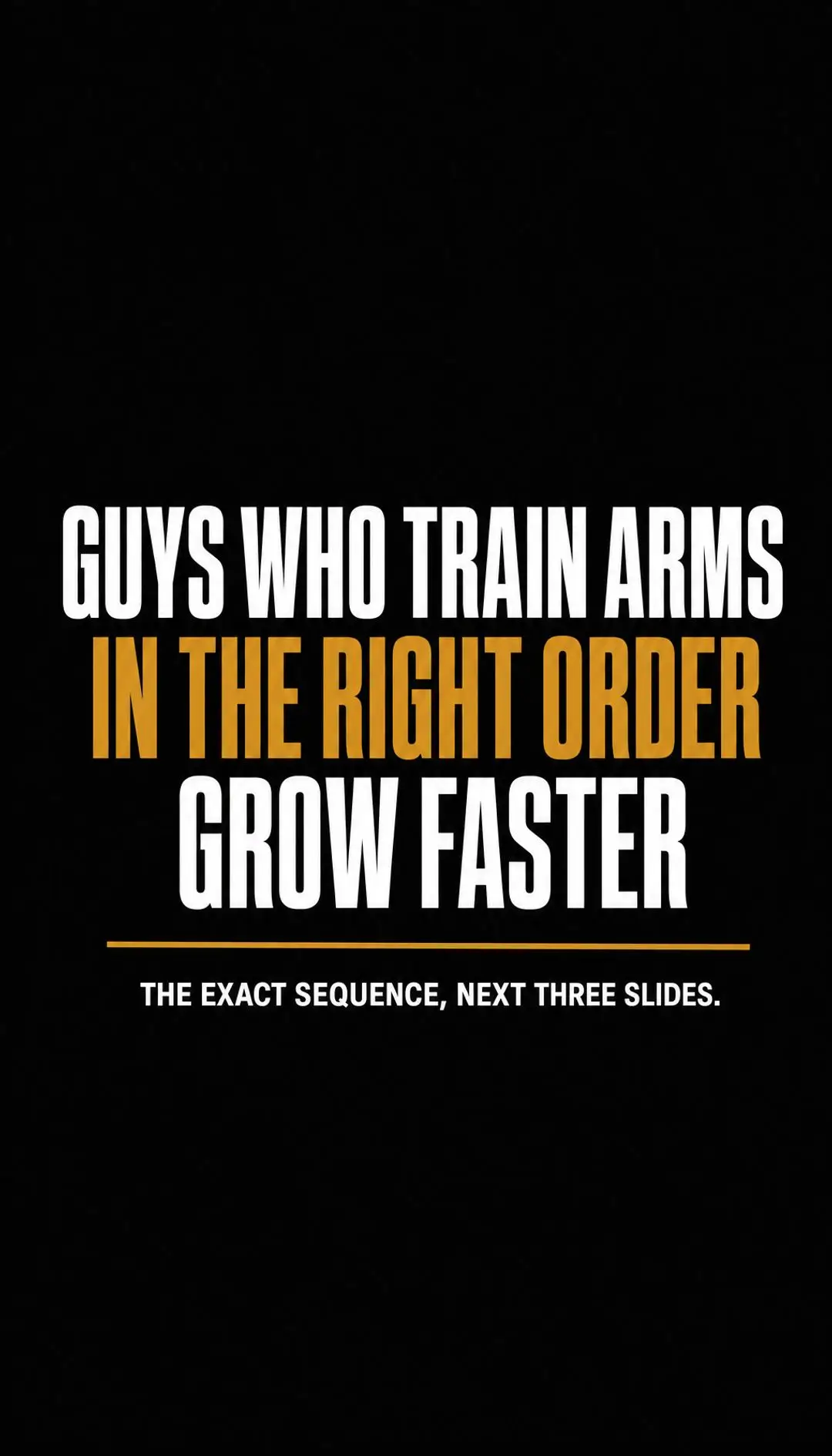 Your arms are not small because you are not working hard enough. They are small 