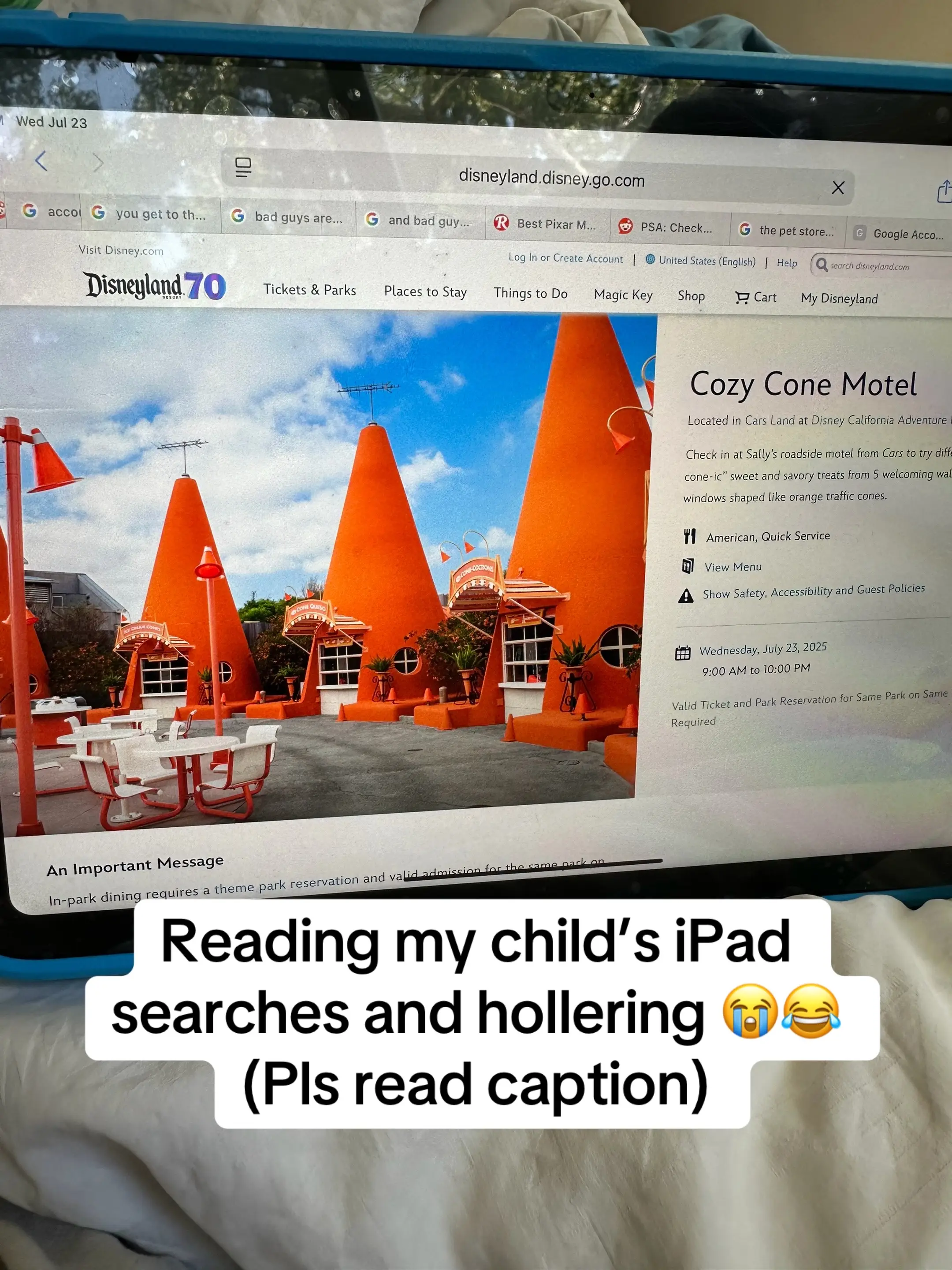 Just to clarify: he was 5. He only ever used his iPad for Disney plus. He figure