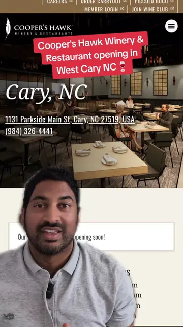 Cooper's Hawk Winery & Restaurant opening in West Cary NC 🍷 #ncrealestate #coop