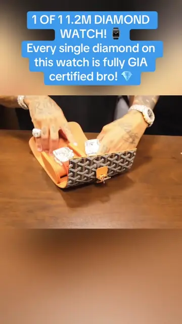 1 OF 1 1.2M DIAMOND WATCH! ⌚
 Every single diamond on this watch is fully GIA ce