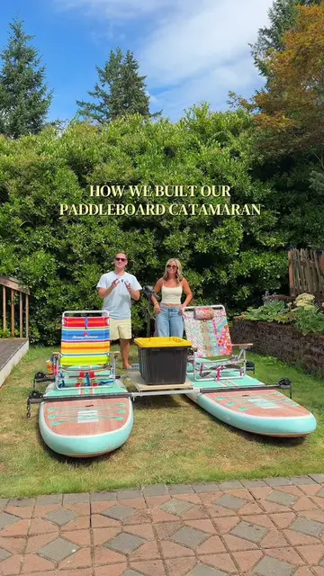 Breakdown of our DIY Paddleboard Catamaran 🏄 Save this to build your OWN! ⁣ ⁣ I