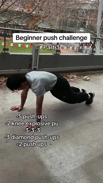 Beginner push challenge part 3. 6 Week Beginner Program in Bio!  #calisthenics #