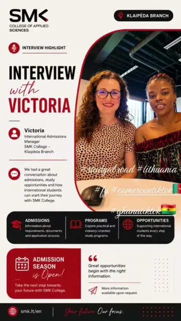 Just had a great conversation with Victoria, International Admissions Manager at