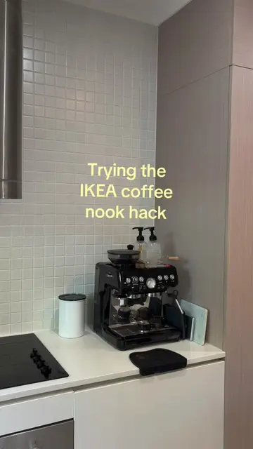 For all my coffee lovers, this IKEA coffee nook hack is perfect and super afford