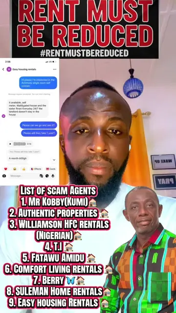 List of scammers calling themselves Agents⁉️ 1. Mr Kobby(Kumi)🏠 2. Authentic pr
