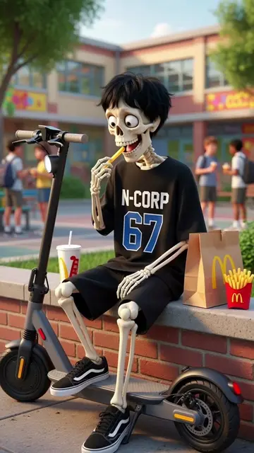 What if your dad surprised you with a Ninebot scooter? 🛴💀 One boring school da