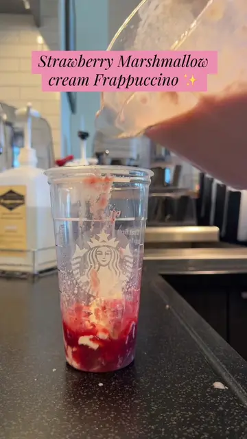 How to order: strawberry cream Frappuccino  4 pump marshmallow syrup  4 vanilla 