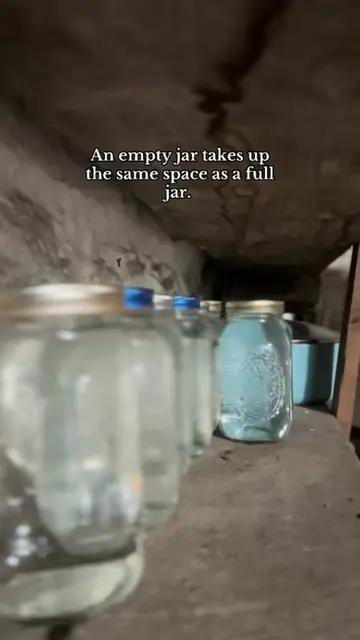 A full jar takes up the same space as an empty jar. (Sounds like a metaphor) #ca