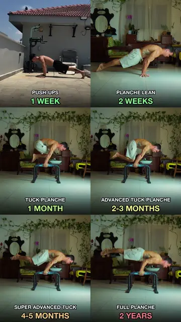 How long each planche push-up really takes 🤸 📲 Check out the link in my bio to