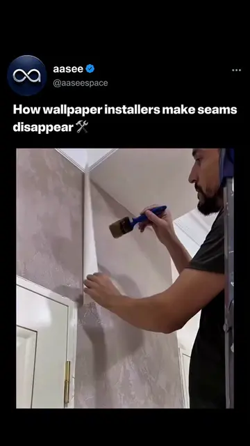 Professional wallpaper installers use a technique called double cutting where tw