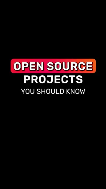 Open Source Projects You Should Know #code #programming #coding #tech #ai #websi