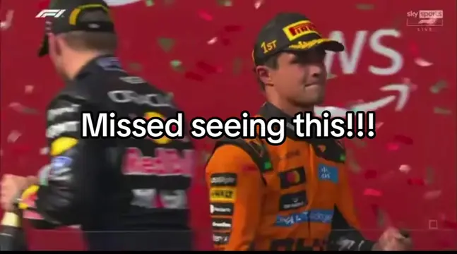 WELCOME BACK CHAMPAGNE POP LANDO!!! #fyp #landonorris #mclaren #mclaren 