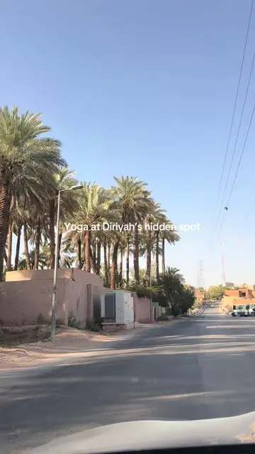 #fyp #viral  #yoga  Magical sunset yoga in Diriyah @utopiawellnesssa 