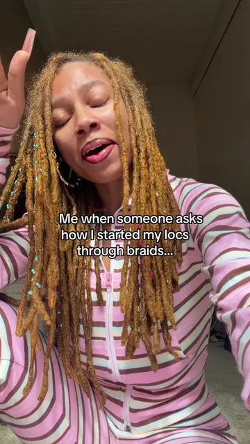 Literally was just doing whatever I thought would work😂😂 #braidlocs #locs #loc