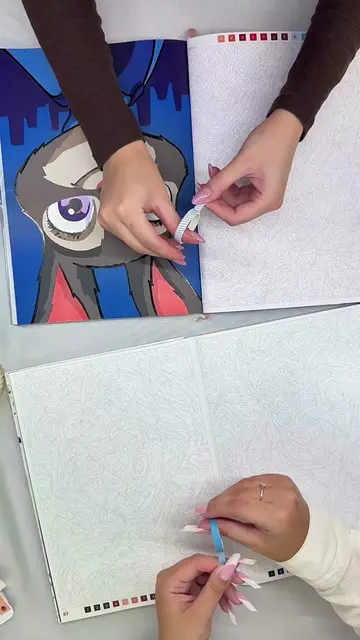 ART therapy mode: ON ✔️🎵 Tag your partner  #asmr #coloring #acrylic #coloringbo
