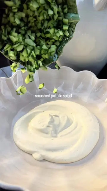Mix-ins: 	•	1 cucumber 	•	1 red onion 	•	1 bunch chives 	•	1 bunch dill Dressing