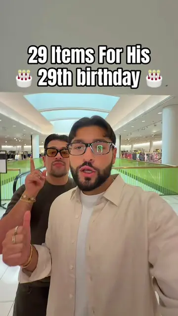 29 items for his 29th birthday #birthday #shopping #challenge #coupleschallenge 