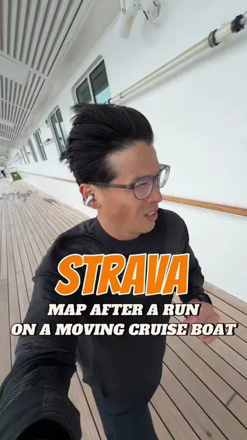 Strava Map after a Cruise Run 🛳️🏃 • I kept seeing posts online about creating 