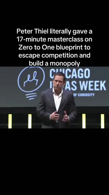 Peter Thiel literally gave a 17-minute masterclass on Zero to One blueprint to e