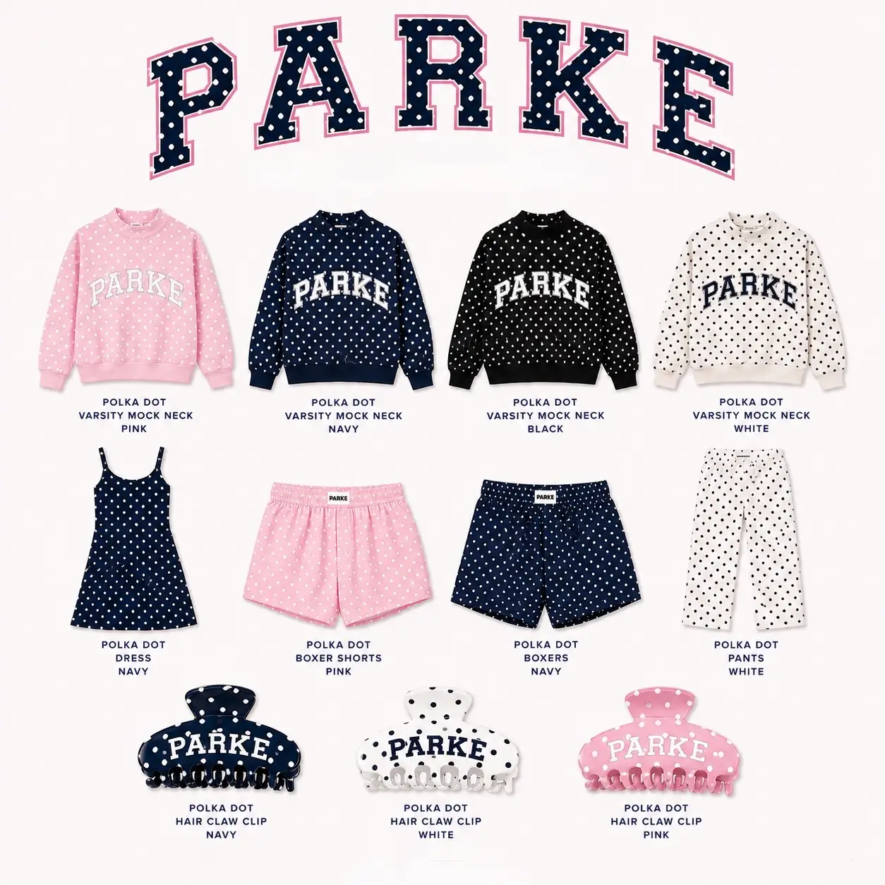 or comment LINK to be dmed the link <3 #polkadot #parke #mockneck #summerfridays