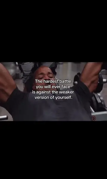 The hardest battle you will ever fight is against the weaker version of yourself