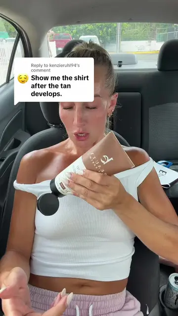 Replying to @kenzieruhl94 sunny af 🌞 #BeautyByEarth #TransferProofTan #NoRinseT