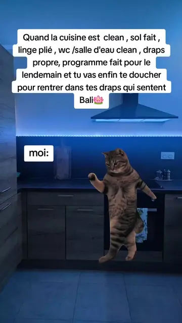 Meilleure sensation du monde avant d'aller dodo , se réveillee la maison propre 