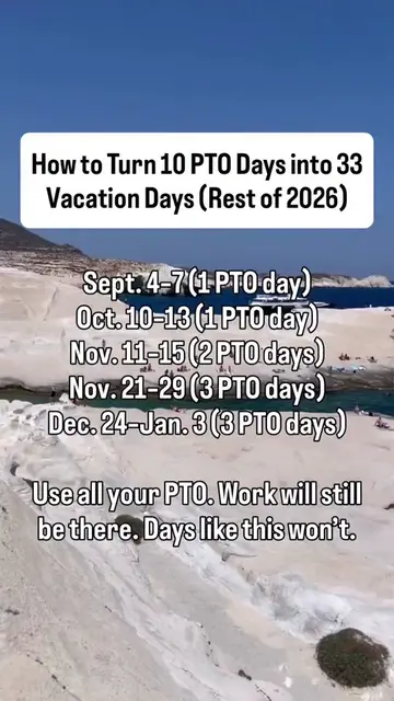 Don’t let your PTO go to waste. ✈️🌴 With a little planning, you can stretch jus