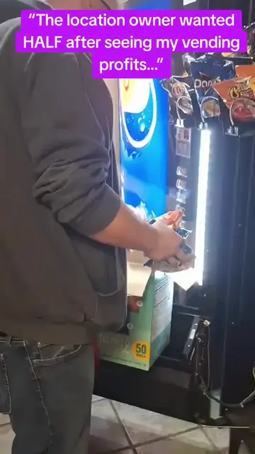 A location owner thought he deserved half of my vending machine income just beca