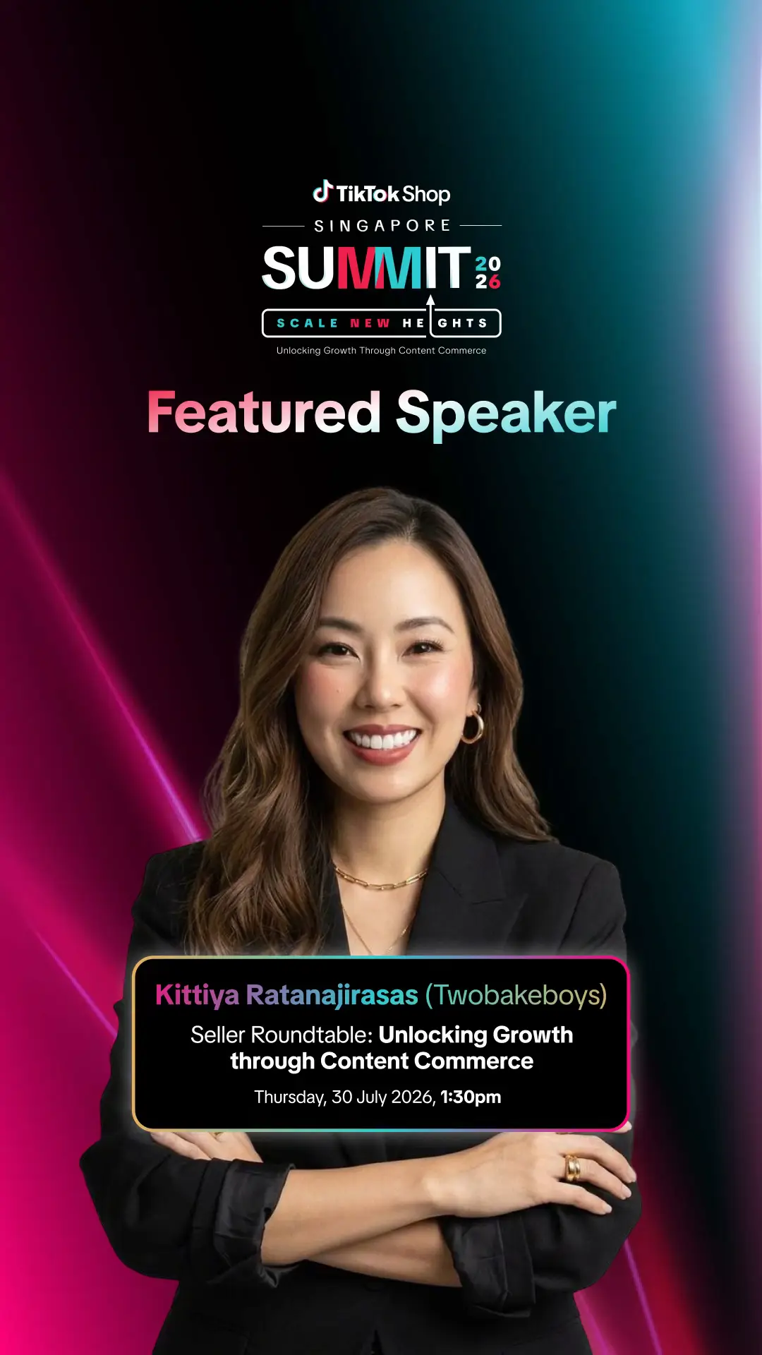 We are just a few days away from TikTok Shop Singapore's first-ever Summit! 🎉 T