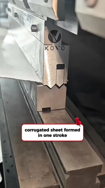 Corrugated sheet formed in one stroke - smooth waves, consistent depth. One shee