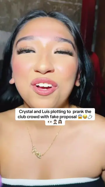 Crystal and Luis plotting to  prank the club crowd with fake proposal 😱😂💍👀🤵