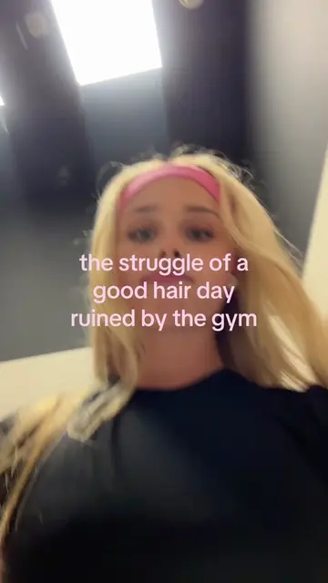 first and last time wearing my hair down #fyp #gym #relatable #GymTok 