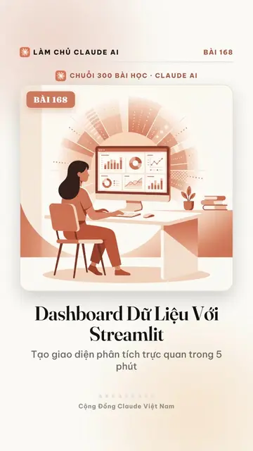 Tạo Dashboard Dữ Liệu Với Streamlit & Claude AI Trong 5 Phút Học cách tạo dashbo