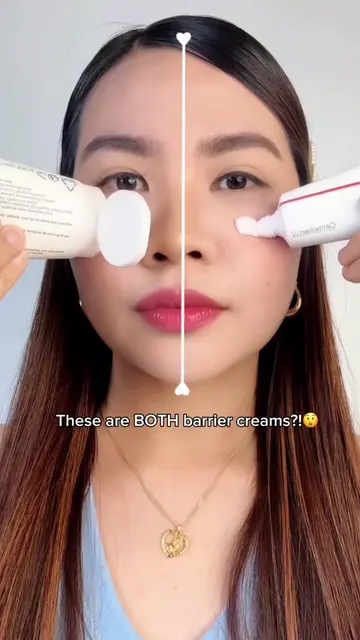 Two barrier creams. Two different textures.👀 Which one would you choose?       