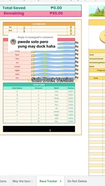 Replying to @lovergrail Solo Version of the Duck Race Template is now available 
