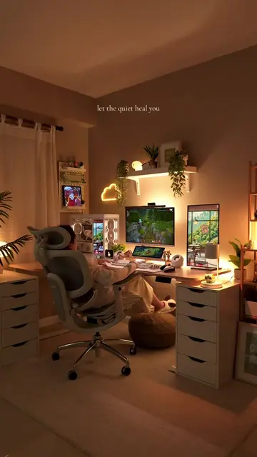 not every moment needs to be loud to be meaningful 🤍 #cozygaming #desksetup #Ga