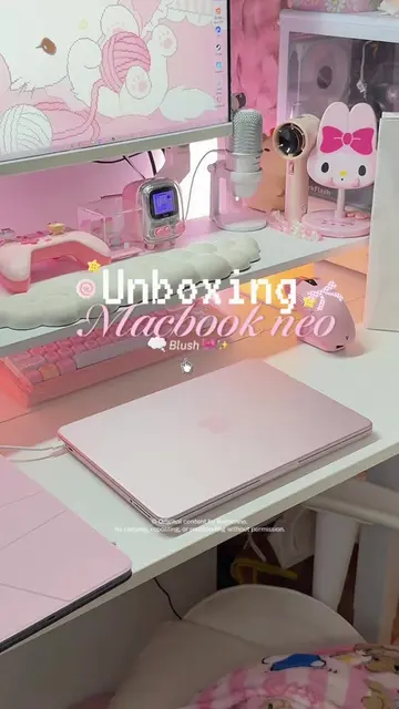 Unboxing MacBook Neo ( blush💖 ) หมดใจยังไงก็ pink! 💻✨🎀 ขึ้นฟีดดีนัก ซื้อก็ได้