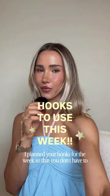HOOK SCHEDULE FOR THE WEEK 🧚🏼‍♀️🗓️💖 you can use these asap !! #hooktok #grow